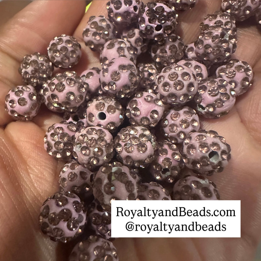 20 purple pave beads.