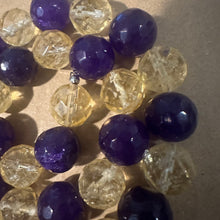 Load image into Gallery viewer, Purple and yellow beads 12mm