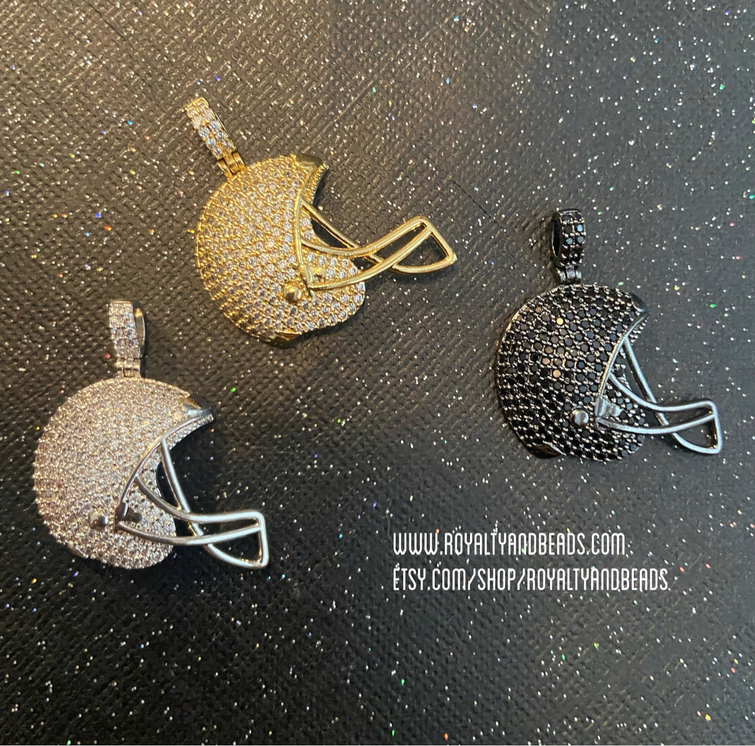 Pave helmet charms.