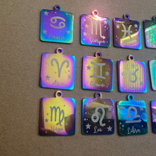 Load image into Gallery viewer, Zodiac charm set (rainbow)