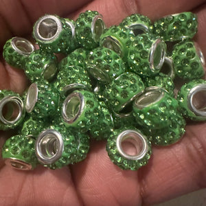 Green big hole beads.