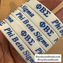 Load image into Gallery viewer, Phi Beta Sigma wristband (white)