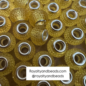 Yellow big hole beads.