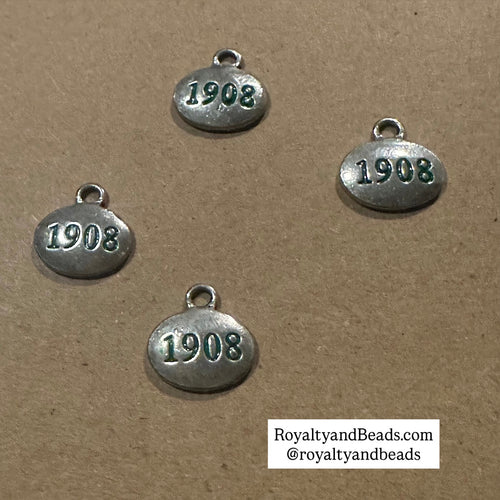 Silver 1908 charm