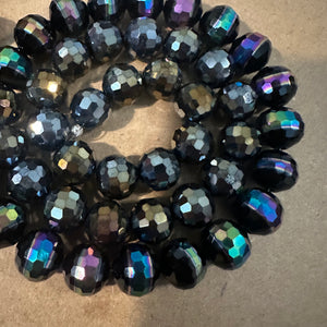 Iridescent black bead mix