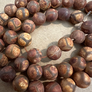 Brown Tibetan beads 8mm