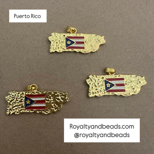 Gold Puerto Rico charm