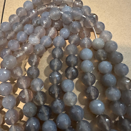 Gray agate beads.