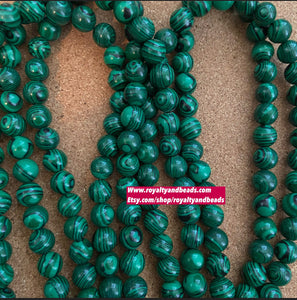 Green swirl beads.