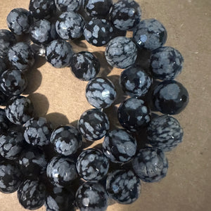 Black and gray beads 8mm