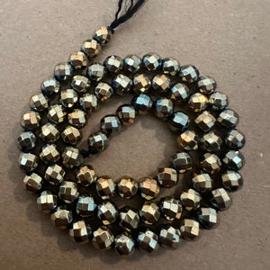 Hematite 6mm beads goldish
