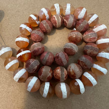 Load image into Gallery viewer, Orange striped beads