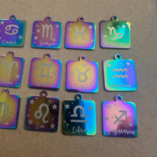 Load image into Gallery viewer, Zodiac charm set (rainbow)