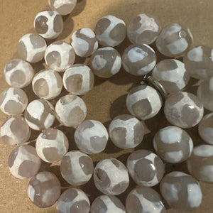 Mixed white beads