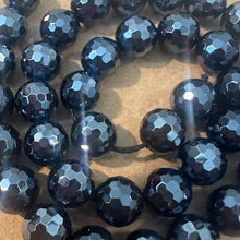 Load image into Gallery viewer, Blackish blue agate beads
