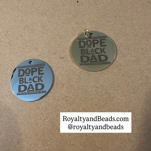 Black dad charm