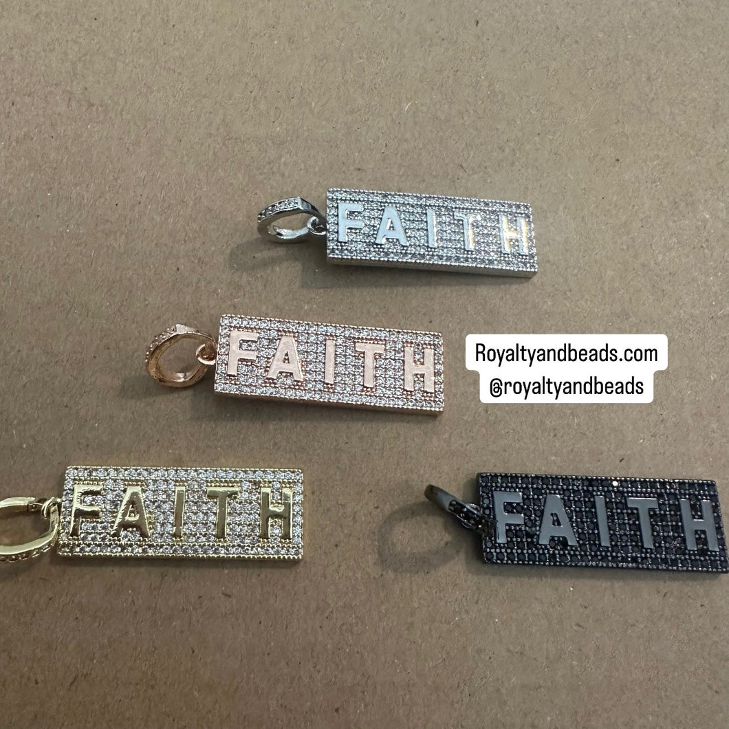 Pave faith charms