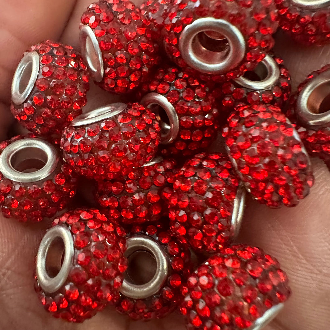 Red big hole beads.