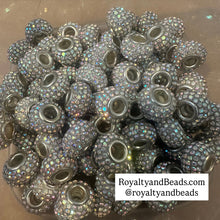 Load image into Gallery viewer, 5 clear AB big hole beads.