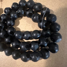 Load image into Gallery viewer, Black polka dot beads