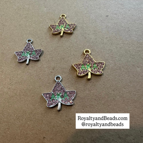 Rhinestone ivy charms