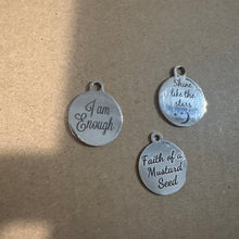 Load image into Gallery viewer, 3 silver inspiration charms