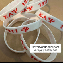 Load image into Gallery viewer, White Kappa Alpha Psi 1911 wristband
