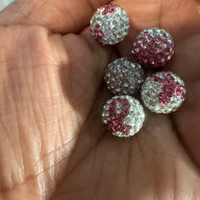 Load image into Gallery viewer, Pink 12mm pave beads*