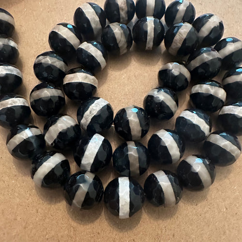 Striped Black agate beads.