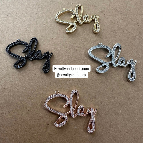 Pave slay charms.