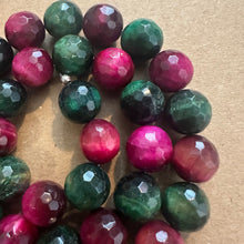 Load image into Gallery viewer, Pink and green Tigers eye beads