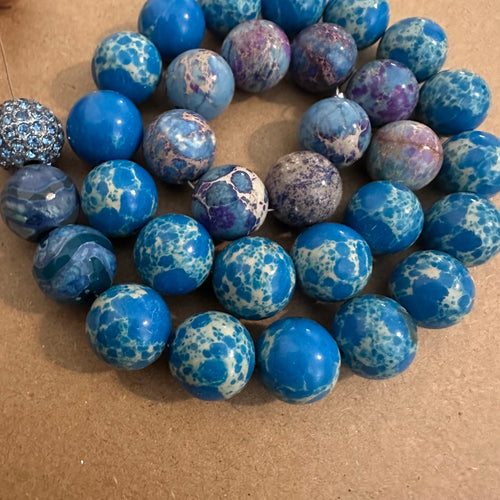 Blue mixed beads