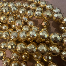 Load image into Gallery viewer, Faceted gold beads 12mm
