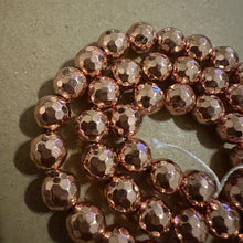 Load image into Gallery viewer, Rose gold hematite 8mm. (Faceted)