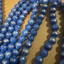 Load image into Gallery viewer, Blue and silver beads