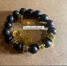 Load image into Gallery viewer, Gold Alpha ring charm.