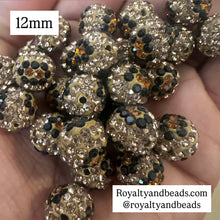 Load image into Gallery viewer, Leopard pave beads 12mm