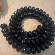 Load image into Gallery viewer, Black agate faceted spacers