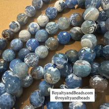 Load image into Gallery viewer, Blue and white beads 12mm