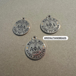 New Alpha Phi Alpha circle charm