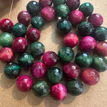 Load image into Gallery viewer, Pink and green Tigers eye beads