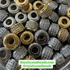 Pave bead spacers 8mm