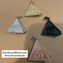 Load image into Gallery viewer, Pave Eye of Horus pyramid charm