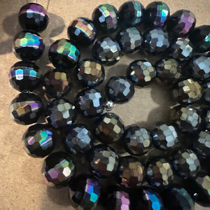 Iridescent black bead mix