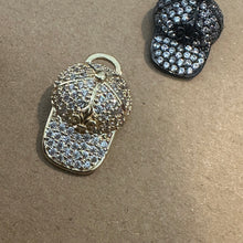 Load image into Gallery viewer, Pave fleurdelis hat charm.