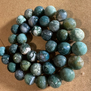 Green agate beads