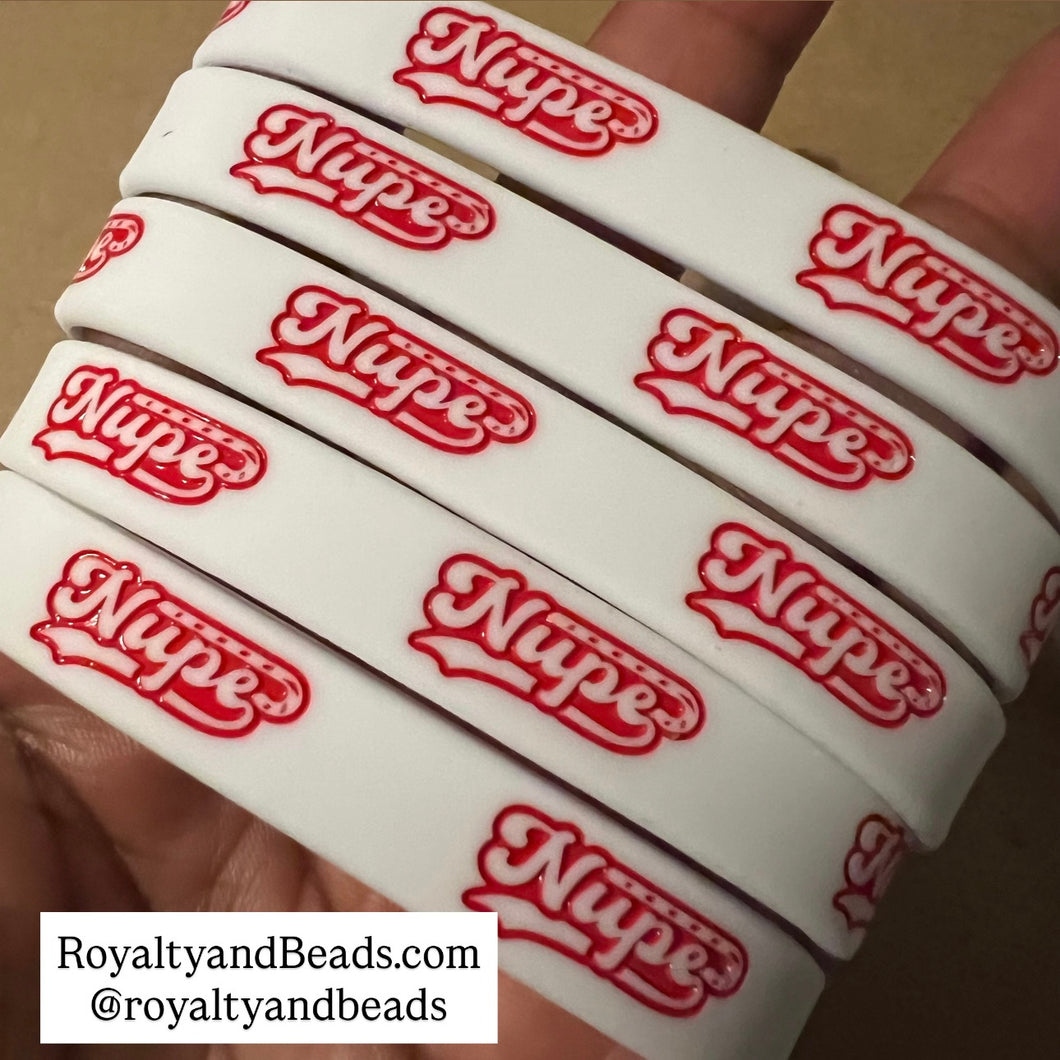 White Kappa Alpha Psi NUPE wristband