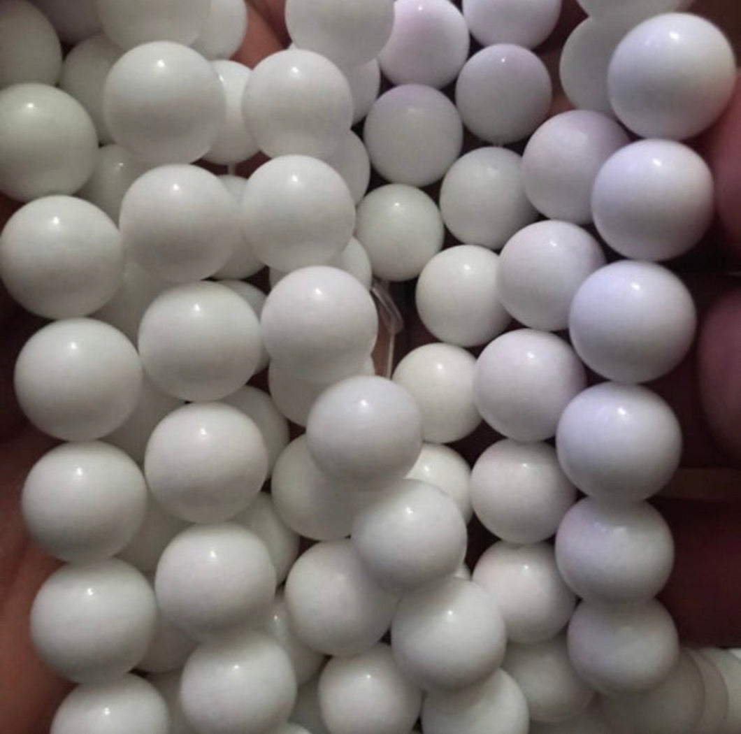 White round beads 8mm