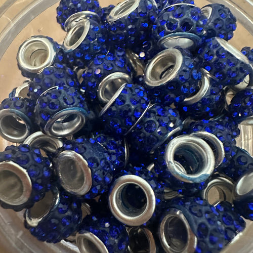 Blue big hole beads.