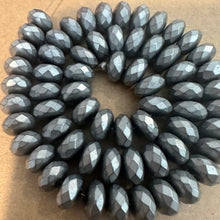 Load image into Gallery viewer, Matte silver hematite spacers